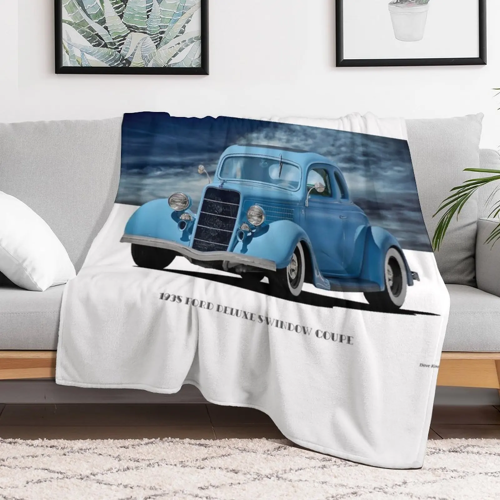 1935 Ford Deluxe Coupe Throw Blanket halloween Soft Plaid manga Polar Blankets