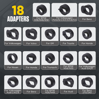18pcs Carbon Deposition Walnut Sand Cleaner Adapter Connector for AUTOOL HTS558 HTS518 HTS678 Car Decarbonizing Machine Engine