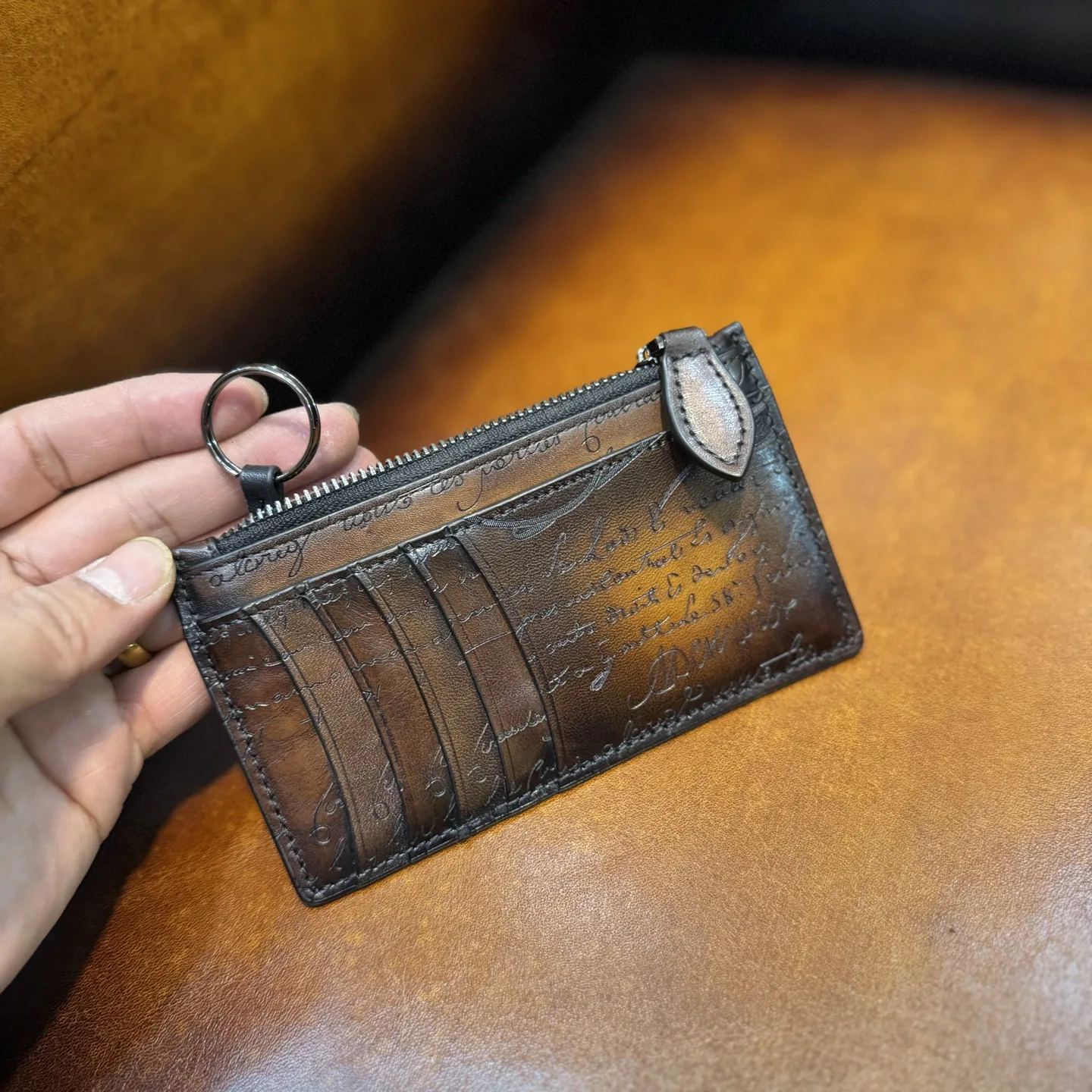 DIMY 2025 Card Pack Men's Ultra Thin Leather Folding Card Holder Business Card Holder Multi slot Bank Card