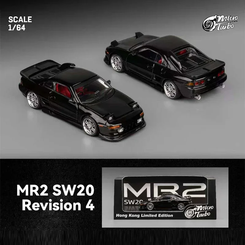 In Stock 1:64 MT MR2 SW20 Metallic Black Hong Kong Exhibition Limited MX5 Diecast Diorama Car Model Toy MicroTurbo