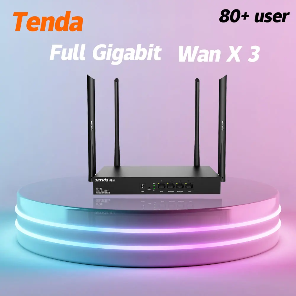 Tenda 무선 핫스팟 라우터, 듀얼 밴드 와이파이 확장기, 장거리, W18E, AC1200, 11ac, 2.4 Ghz, 5Ghz