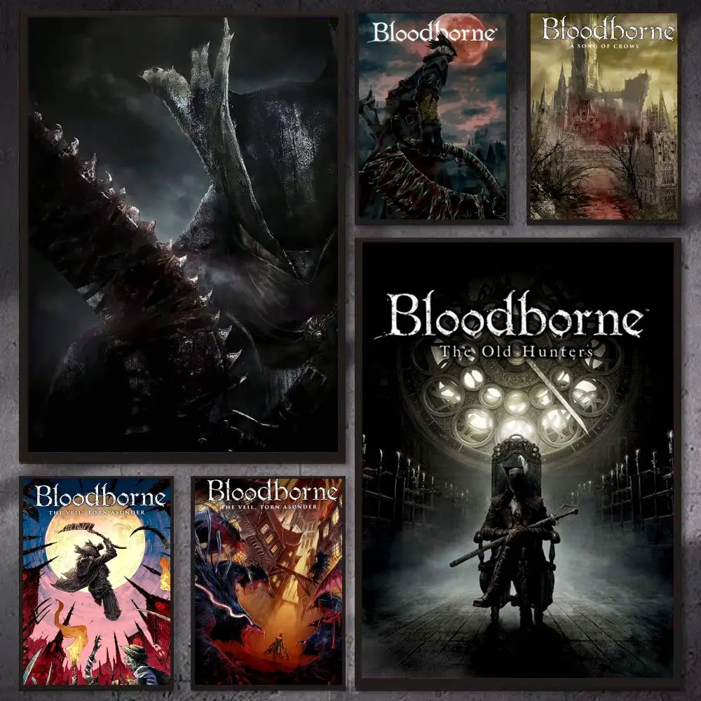 Horror Game B-Bloodborne Poster Poster Modern Aesthetic Cool Premium Decor for Bedrooms and Gaming Rooms