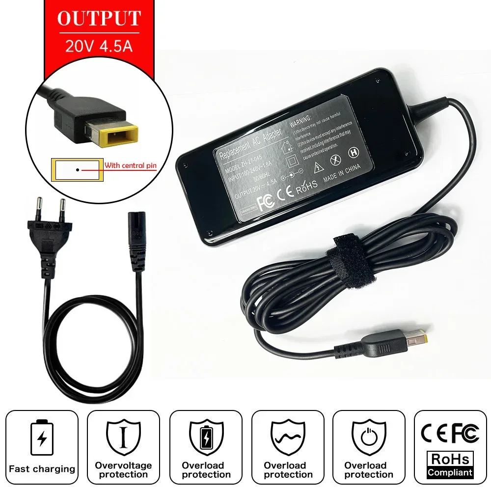 20V 4,5A 90W Laptop AC Adapter Ladegerät für Lenovo IdeaPad S210 S410P S510p Z410 B40 B50-30 Y40-70 Y50-70 Y40-80 Z40-70 Z70-80