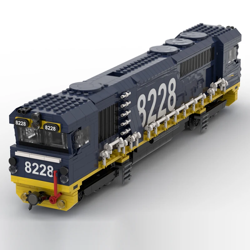 Modelo de coche urbano, ladrillos de construcción MOC, locomotora Freightcorp de clase 82, tecnología Modular, regalos, vacaciones, montar, juguetes para niños, traje