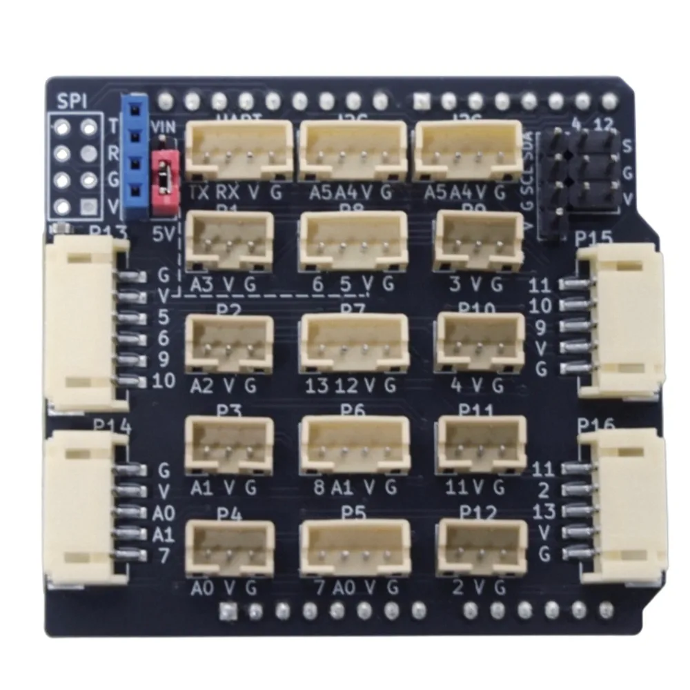 Arduino UNO R3 Robot Expansion Board PH2.0 Port 8*3PIN 7*4PIN 3*5PIN 1*6PIN Motor Drive Shield Smart Car Sensor Module DIY