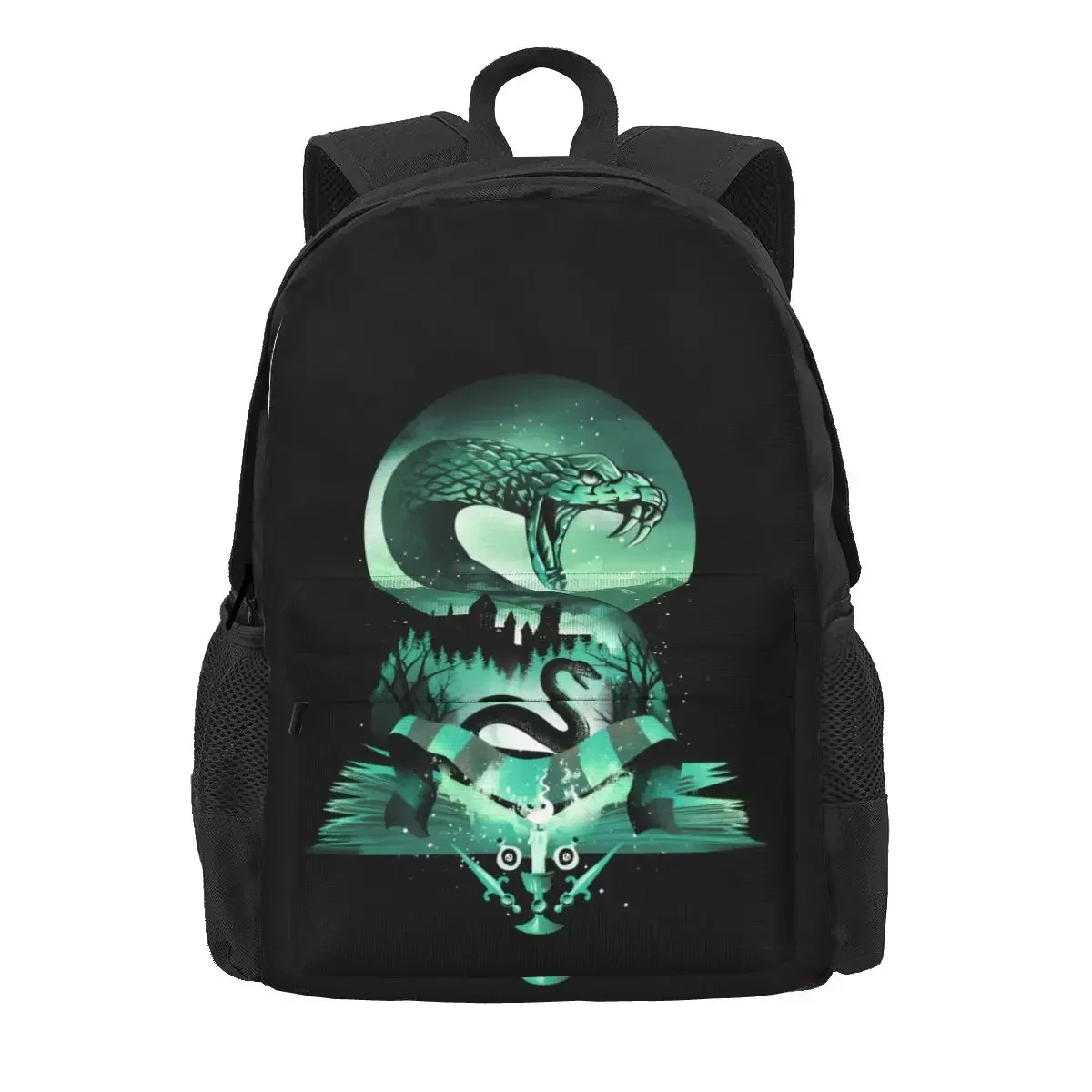 House Of Slytherin Viper Large Capacity Backpack Fashion Backpack Storage Bag Multi-function