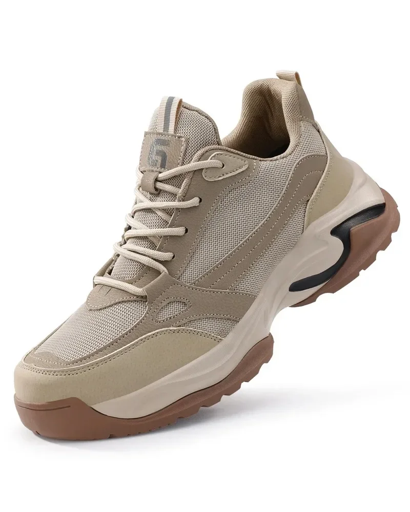 

Men's Steel Baotou Fashion Shoes Unbreakable Comfortable Breathable Safe Work Boots Sports Shoes Anti Smash