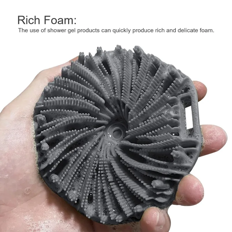 1PC Polygonale Silikon Bad Pinsel Tiefe Peeling und Reiben Massage Pinsel Silikon Körper Wäscher Badezimmer Bade Werkzeug