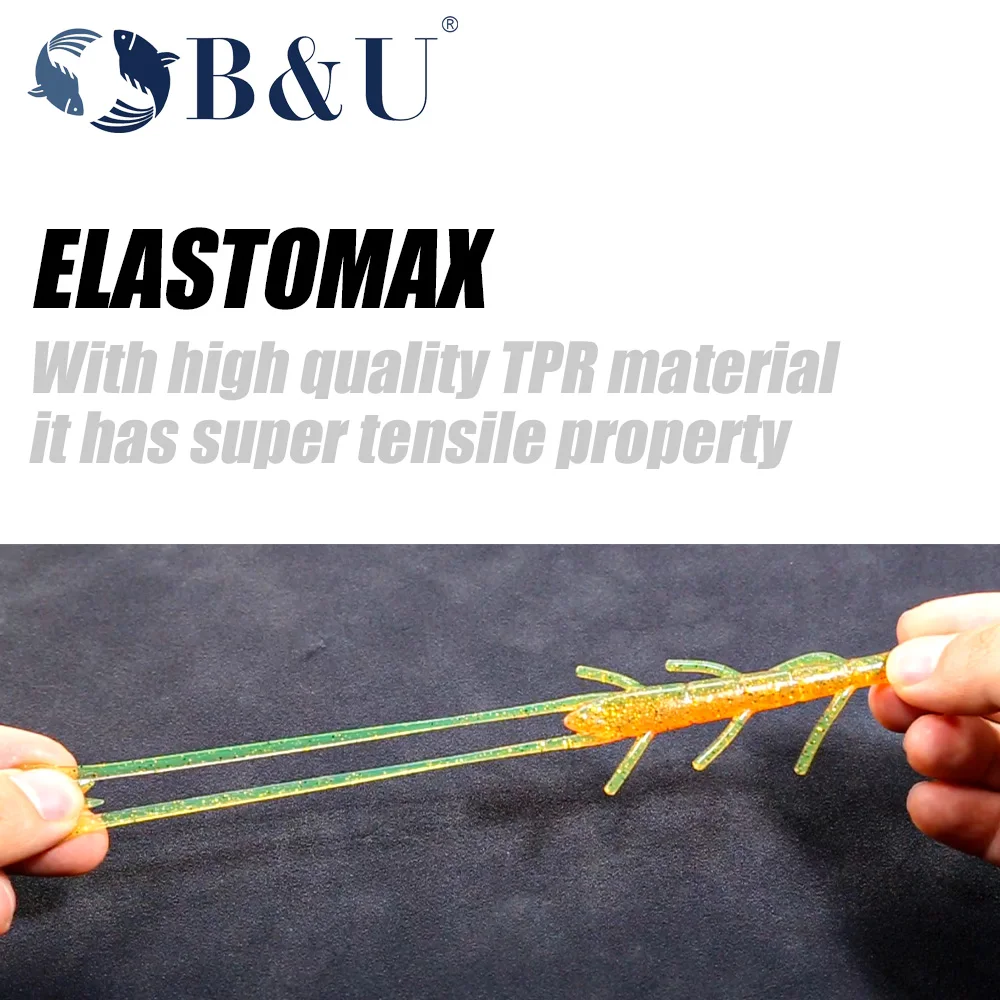 B & U-يطفو على الطعم الاصطناعي الناعم ، إغراء الصيد ، وكيل ، الذيل ، جراد البحر ، إضافة الملح ، Pesca ، باس ، معالجة