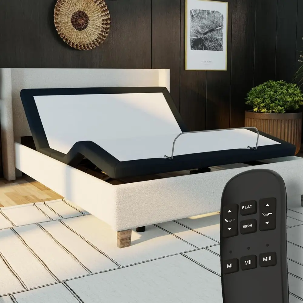 

Blissul Nights King e3 Adjustable Bed Baswith and oot Incline, WirelRemote Control, Easy Assembly, and 10 Year