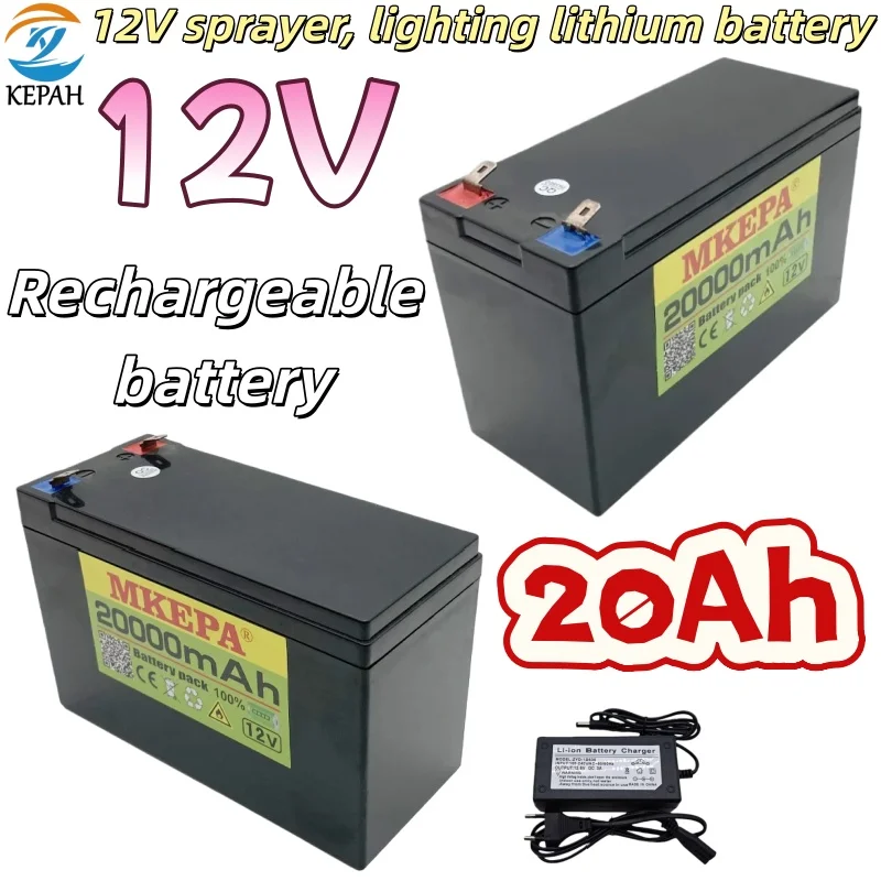 

12V 20Ah Portable Lithium Battery Home Backup Power Supply Reliable for Outdoor Camping Sprayer Lighting Energy