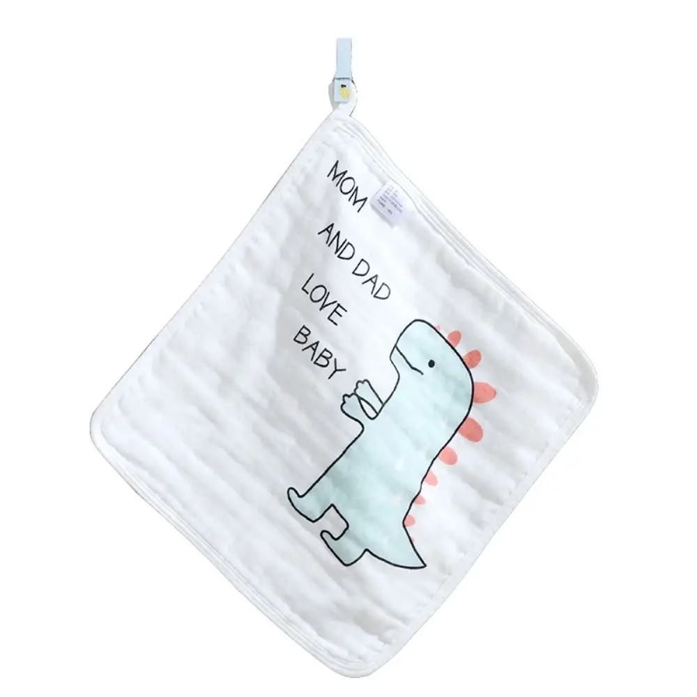 

5PCS Burp Cloth Baby Gauze Towels Super Soft Face Wipes Pure Cotton Square Towels Handkerchief Six Layer Cartoon Infan Washcloth