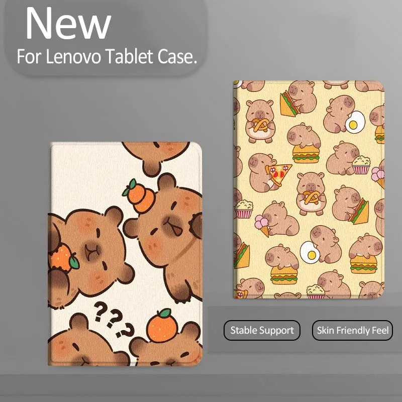 

Capybara Cartoon Cute Gift For Xiaoxin Lenovo Tab Pad K11 K10 M10 P11 3rd Plus Pro Legion Y700 Y900 Gen4 2 Tablet Case