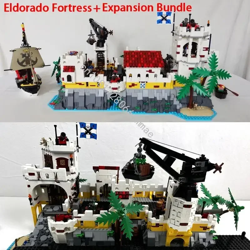 NEW Eldorado Fortress 10320 Central Cave Dock Tower Cave Entrance Armory Wall Expansion Bundle Building Blocks Bricks Toy Gifts