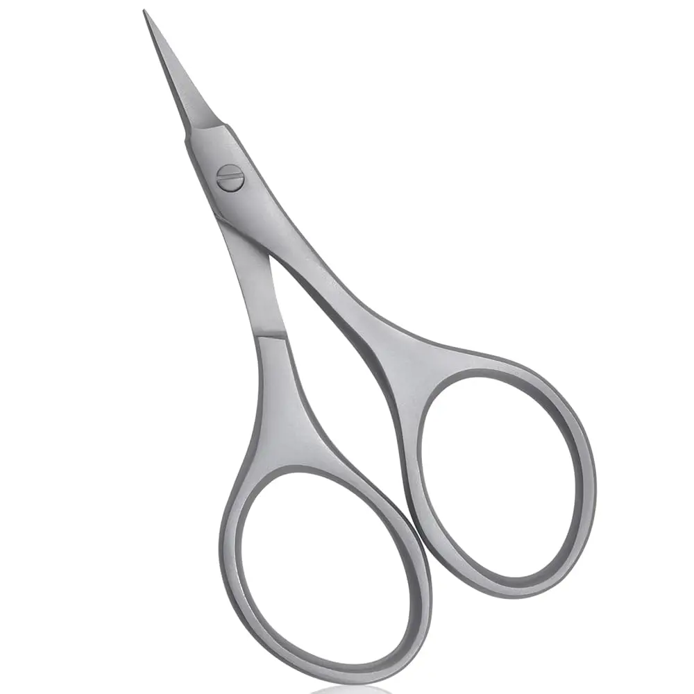 

Немецкие ножницы для ногтей, кутикулы, бороды, бровей, острые изогнутые ножницы для ногтей на ногах, из нержавеющей стали, для маникюра и педикюра