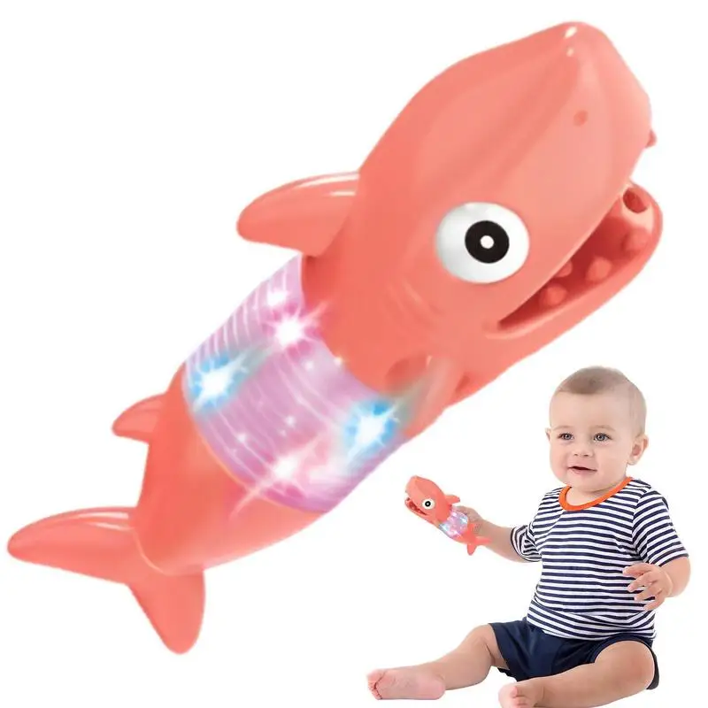 LED Flash Light-emitting Telescopic Dinosaur Tube Bending Toy Tubes Kid Bellow Stress Relieve Anti-stress Sensory Toy