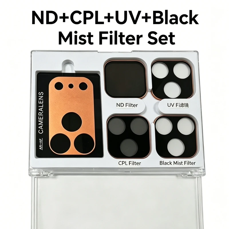 UV for Magnetic Filter Camera Lens Protector Case for IPhone 14-17 Pro Max CPL+ND Full Cover Anti-glare Metal Film UV Filters view 5