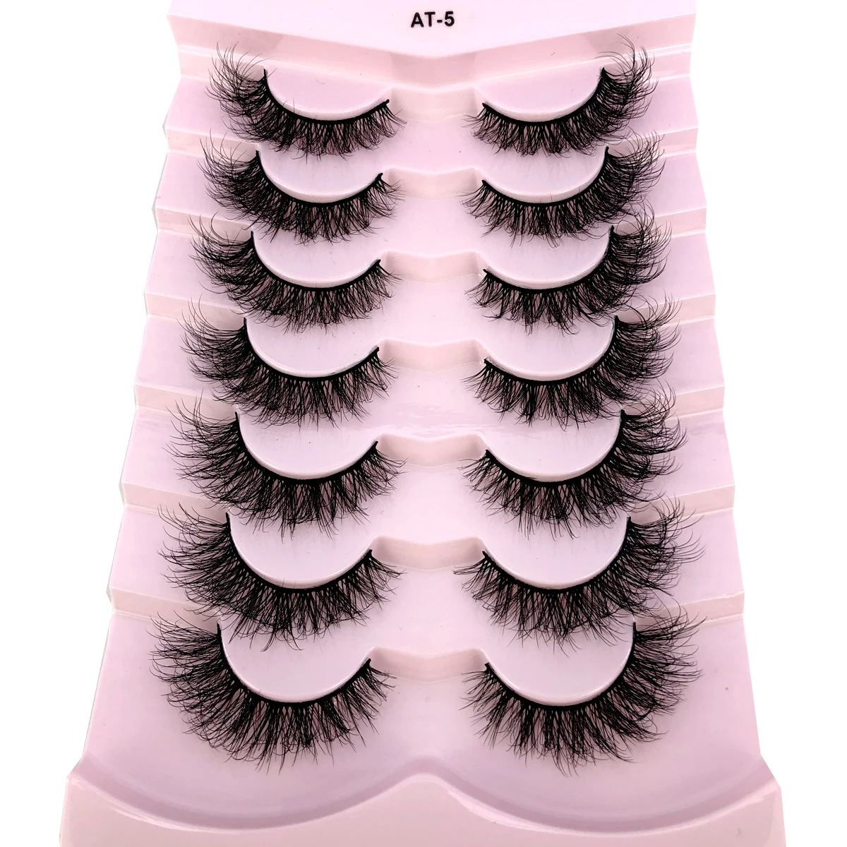 HBZGTLAD NEW 7 par Naturalne sztuczne rzęsy Sztuczne rzęsy Długi makijaż 3d Mink Lashes Przedłużanie rzęs Mink Eyelashes dla urody