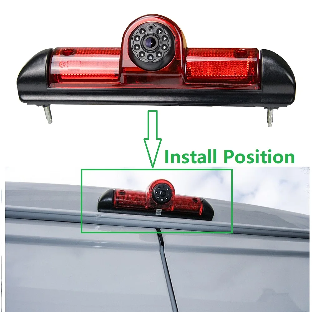 E9 HD 720p 3rd Brake Light Rear View Camera+5 Inch Monitor for FIAT Ducato/CITROEN Jumper/Citroen Relay/PEUGEOT Boxer X250 06-19