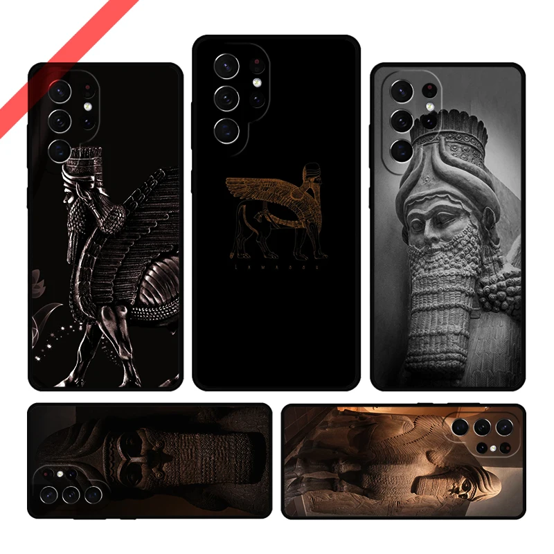 Lamassu Assyrian Mesopotamian Phone Case For Samsung Galaxy S20 FE S21 S10 S23 Plus S24 S22 Ultra Note20 Note10 S9 S8 Cover