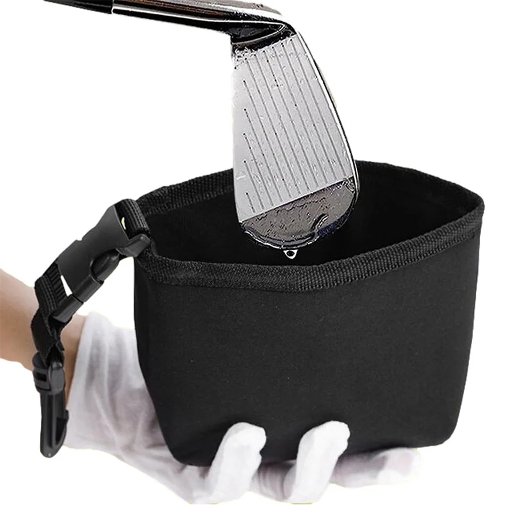 Golf Club and Golf Ball Cleaning Bag with Detachable Clip Golf Scrub Bag Waterproof Liner Golf Club Cleaner & Ball Cleaning Bag