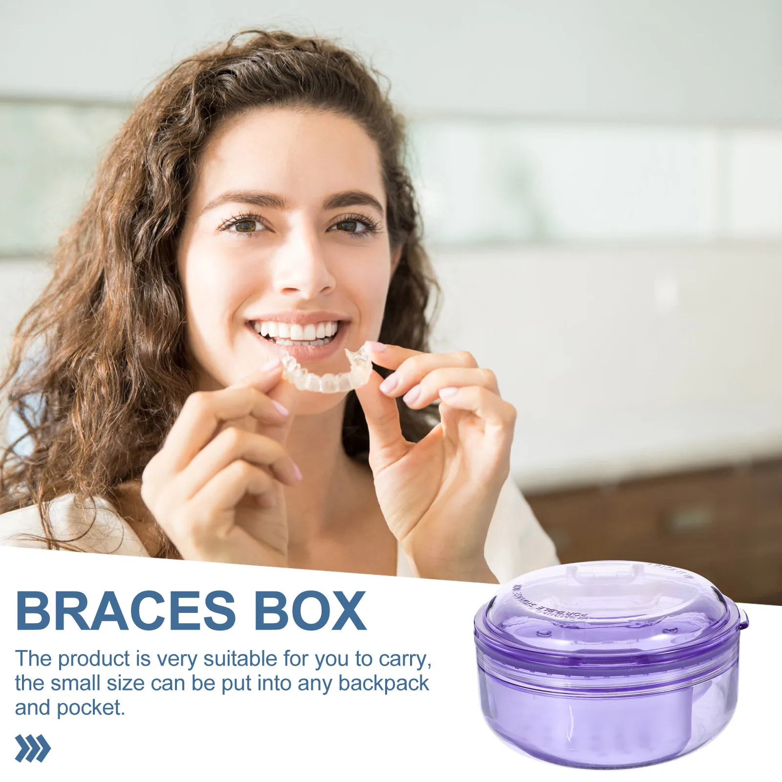 

Denture Case Portable Retainer Box Compact Lightweight Storage Solution Breathable Scratch Proof Safety Lock Design for Daily