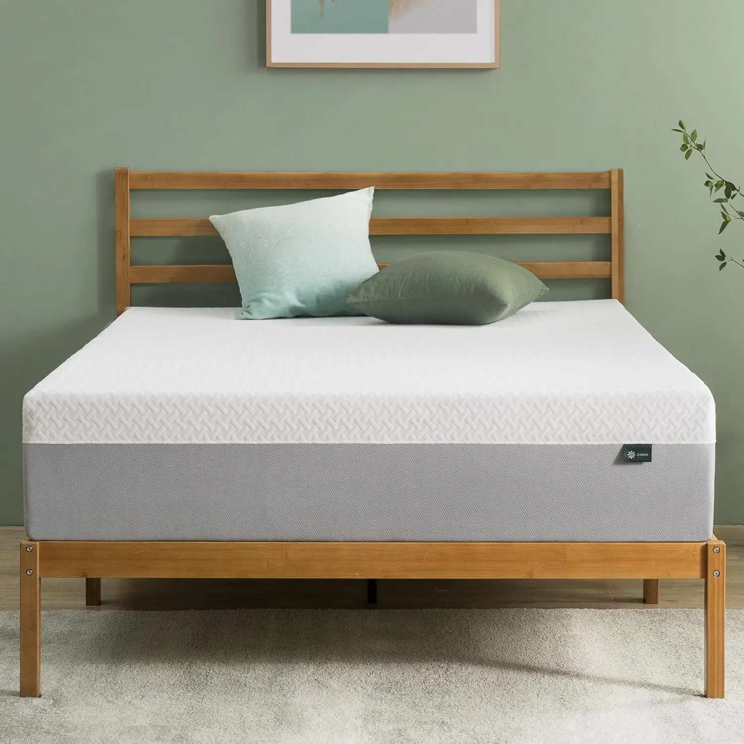 12 Inch Green Tea Essential Memory Foam Mattress [New Version], King, Fiberglass Free, Medium Feel, Breathable Airflow