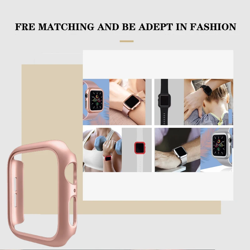 Matte PC Cover For Apple Watch 49mm 45mm 41mm 38mm 42mm 40 44mm Case Bumper Protective Frame for iWatch Ultra SE 9 8 7 6 5 4 3 2