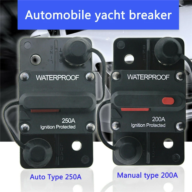 30A-300A AMP Circuit Breaker Fuse Reset 12-48V DC Car Boat Auto Waterproof Fuse Box Fuse Car Fusibles Amplificador