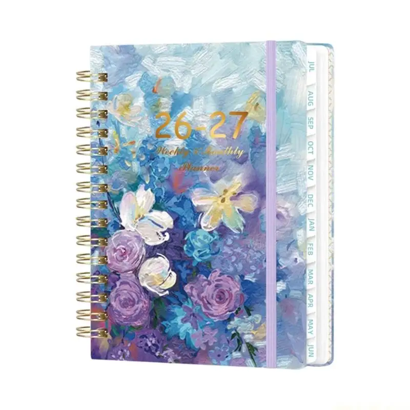 Weekly Monthly Planner Journal Notebook with 140 Pages for Work Study Planning
