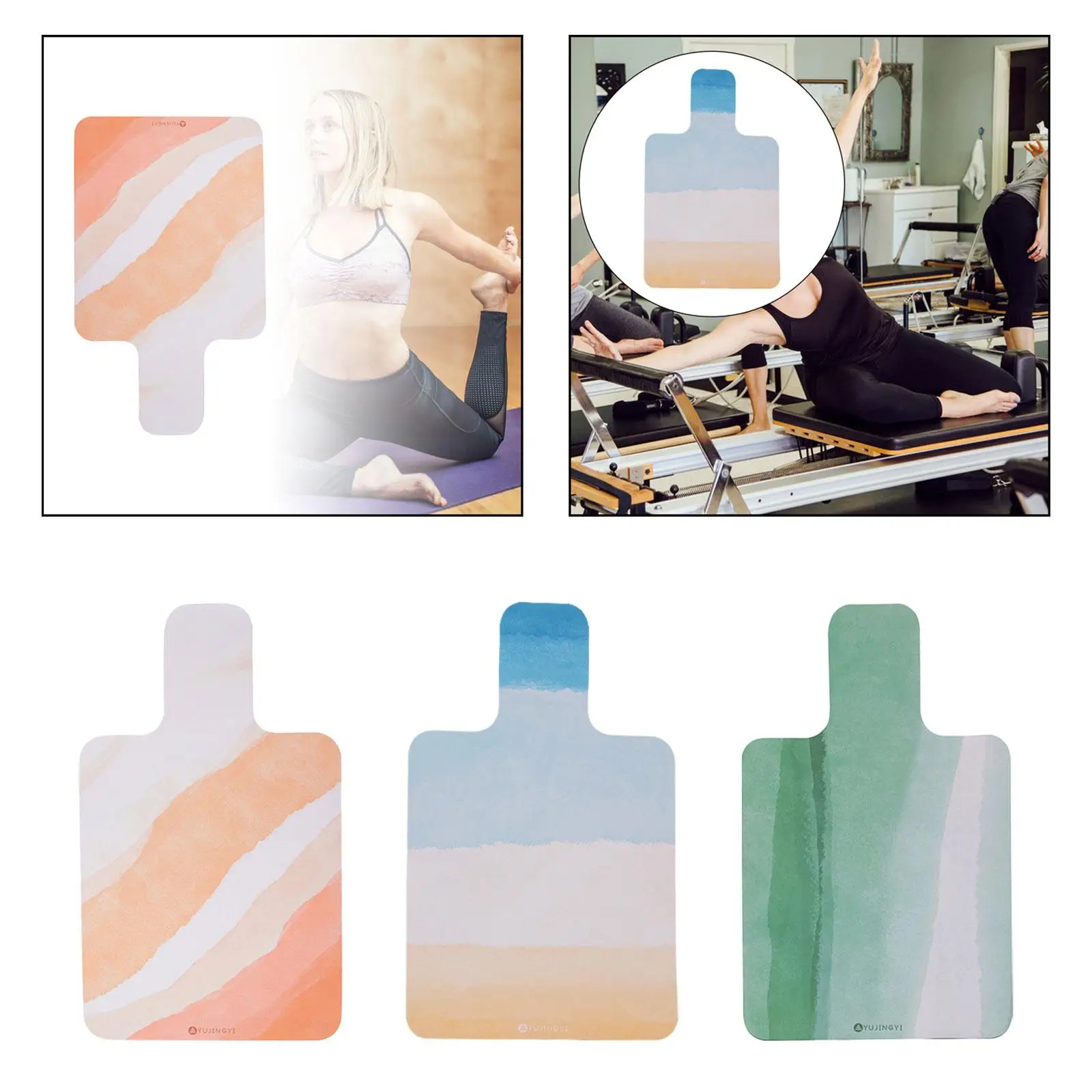 بساط بيلاتيس للسفر المصلح بساط اليوجا من مطاط الجلد السويدي خفيف الوزن مطبوع 38 ×