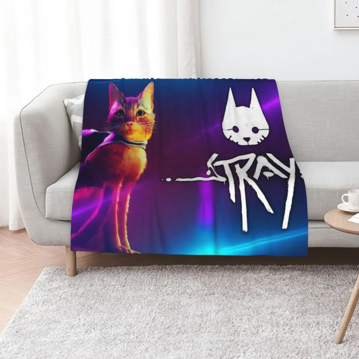 Stray-Game/Stray Cat game Throw Blanket Retros blankets ands Soft Sofas Thin Picnic Blankets