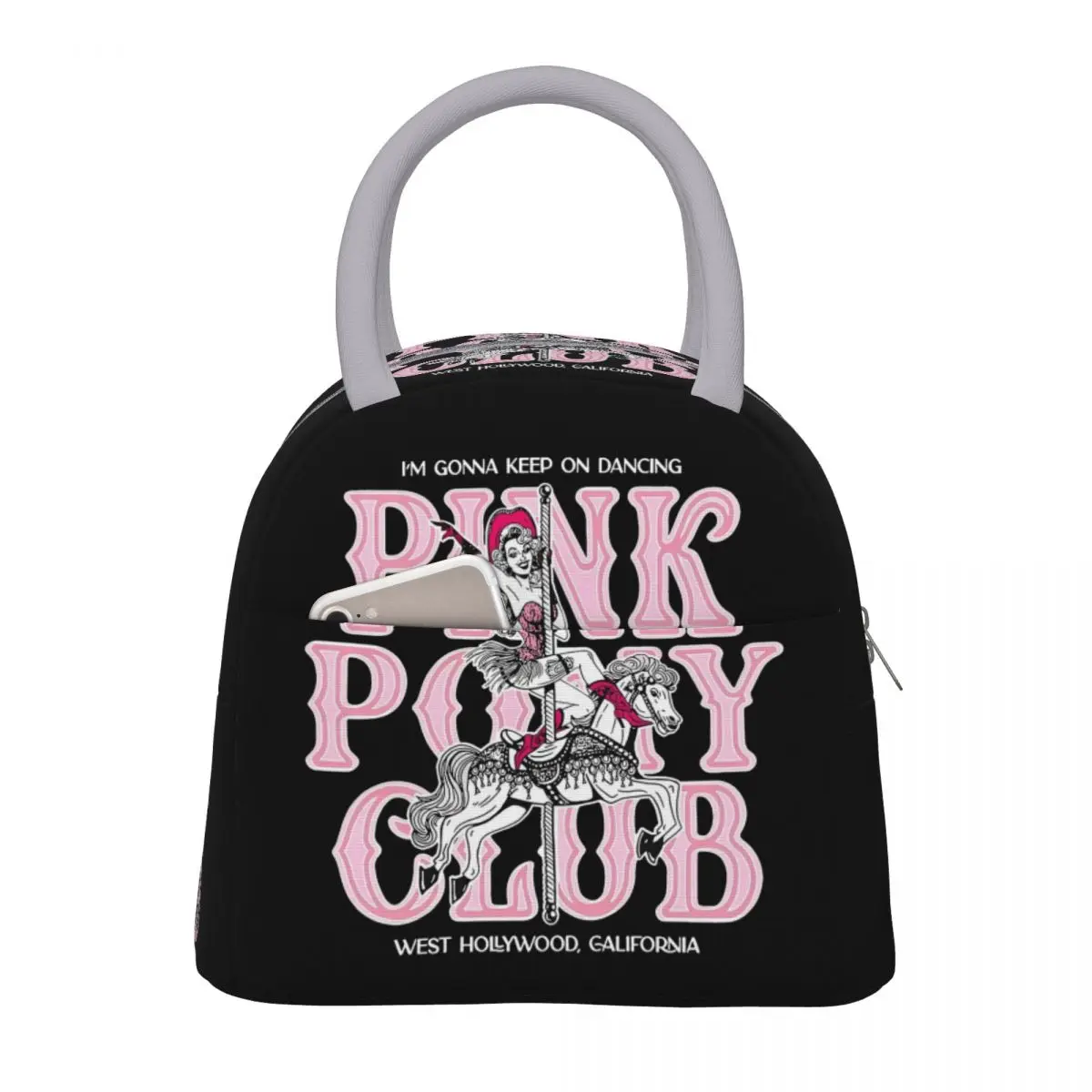 Pink Pony Club Chappell Roan Princess Insulated Lunch Bag Food Bag Reusable Thermal Cooler Bento Box For Travel