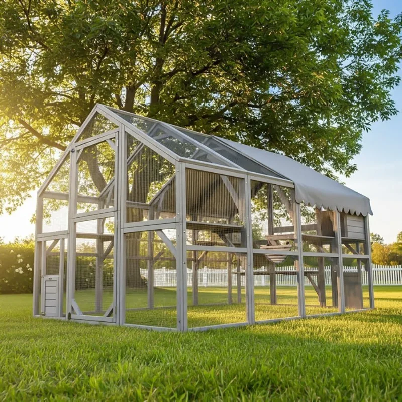 

Уличный кошачий корпус, водонепроницаемый большой кот-кошка для нескольких кошек, прогулка в катапуре с крышкой на крышу двери домашних животных