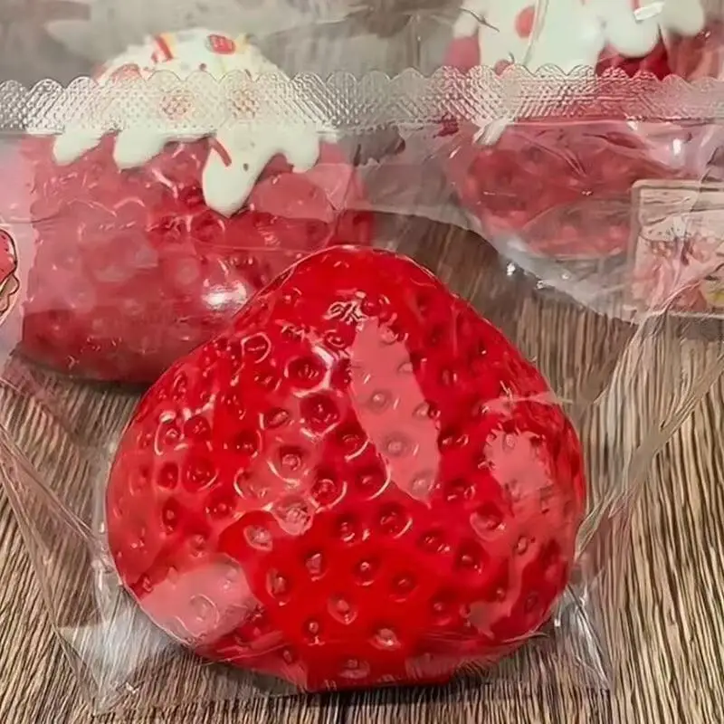 Strawberry Taba Squishy Fidget Toy Slow Rebound Stress Relief Squeeze Beauty Gift for People Office Party Favors Anxiety Relief