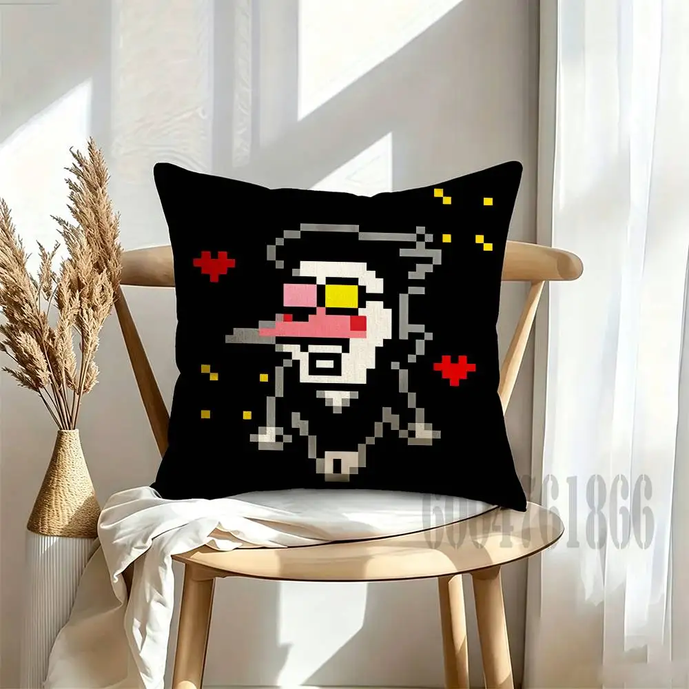 S-Spamton D-Deltarune Anime Celebrity Merchandise All-Match Printed Pillow Case Sofa Car Office Room Decoration Protector