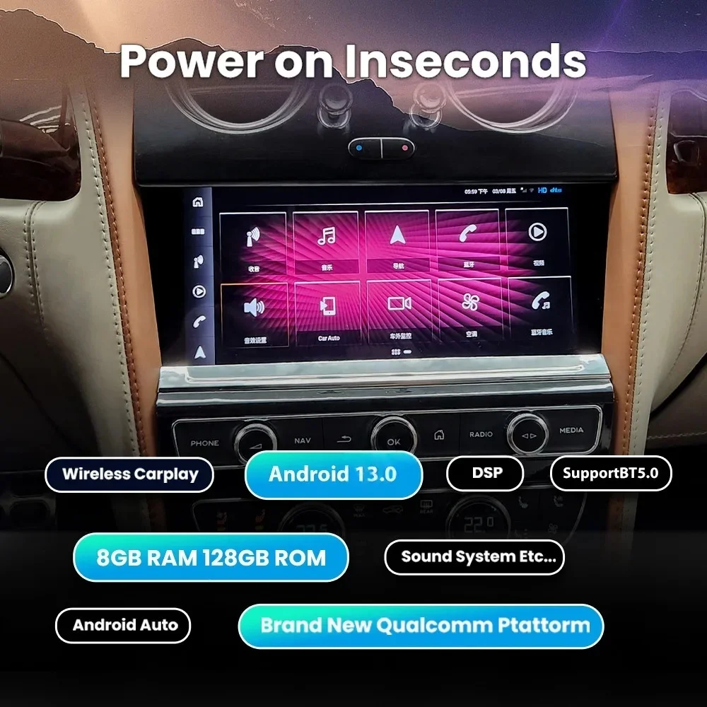

Для Bentley Continental GT Flying Spur 2004-2015: Android Carplay, автомобильная магнитола, видеоплеер, мультимедийный навигационный экран, GPS.