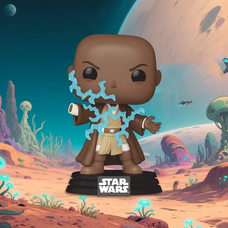 Genuine Edition FUNKO POP Star Wars: Mace Windu, Force Lightning Action Desktop Decoration Ornament Model Toys Collectible Model - Image 3
