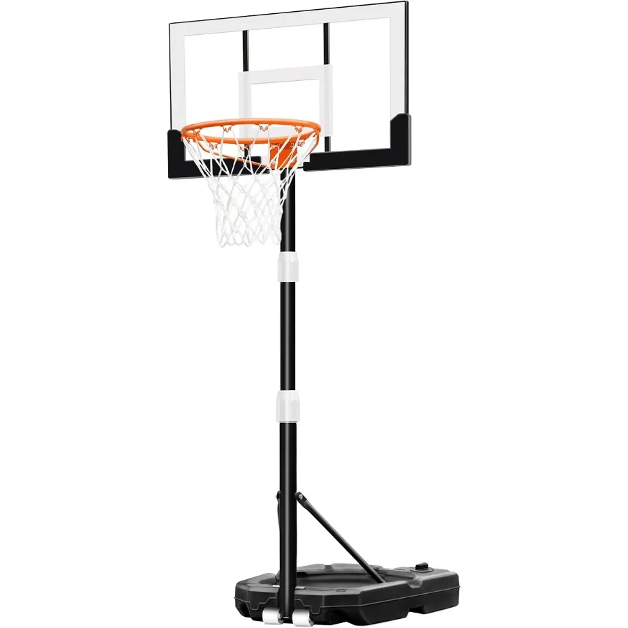 야외 농구대 3.310피트 5초 빠른 조절 가능 40 44인치 파손 방지 백보드 확대형 베이스 휴대용 농구대 골대
