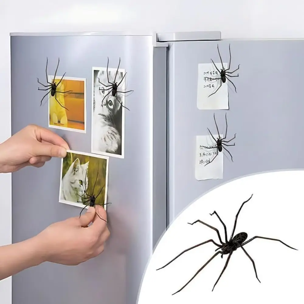 Funny Fridge Magnets Spider Refrigerator Sticker Flexible Legs Removable Realistic 3D Spider Fridge Magnet 3D Printed