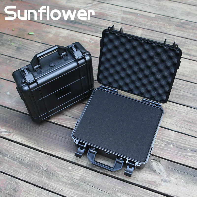 ABS Plastic Portable Tool Box Sealed Waterproof Safety Equipment Tool Case Instrument Case Box with Sponge