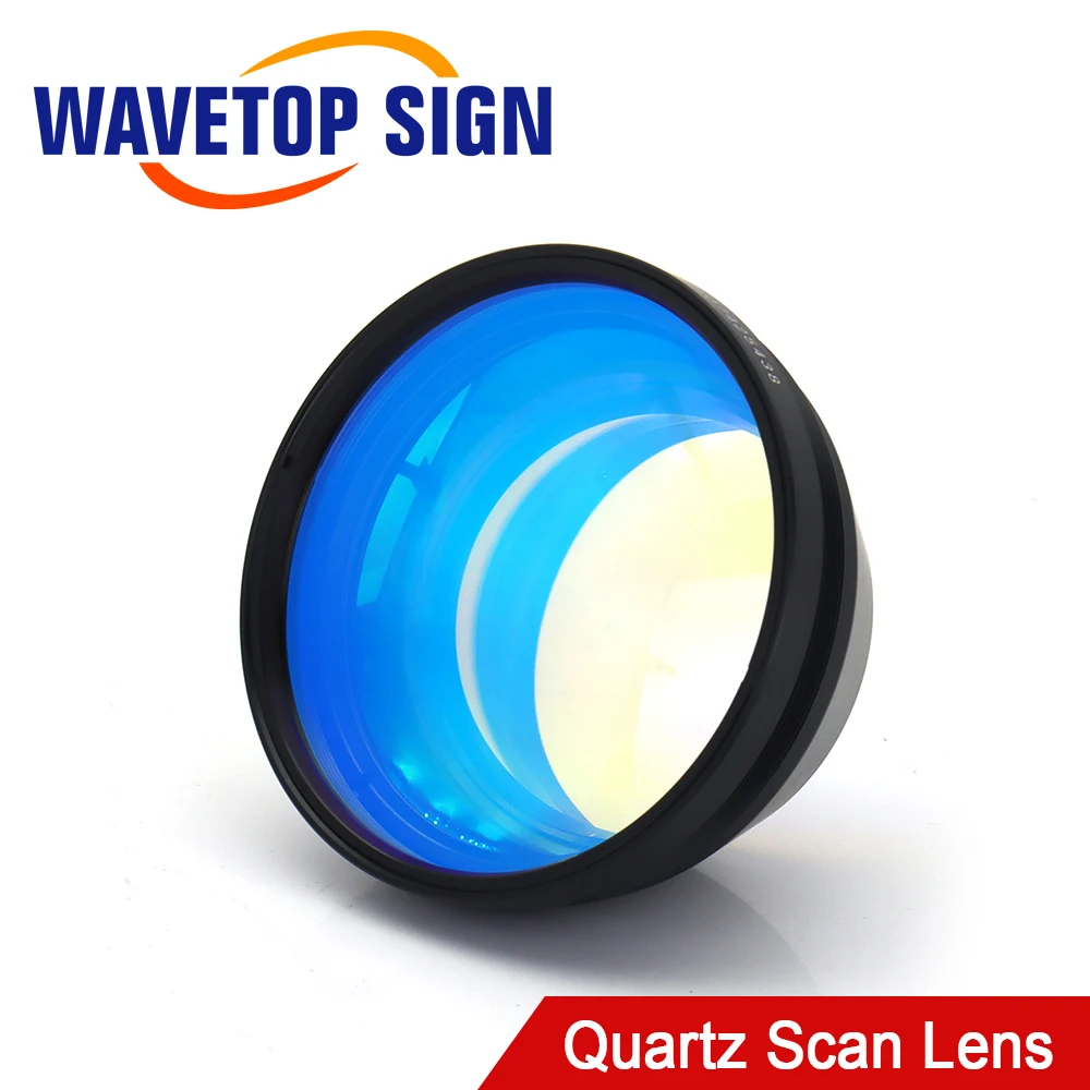 WaveTopSign ไฟเบอร์เลเซอร์ F-theta Scan เลนส์ F100 70x70 มม.F160 110x110 มม.F254 175x175 มม.ควอตซ์ Materia สําหรับ Min.60W เลเซอร์