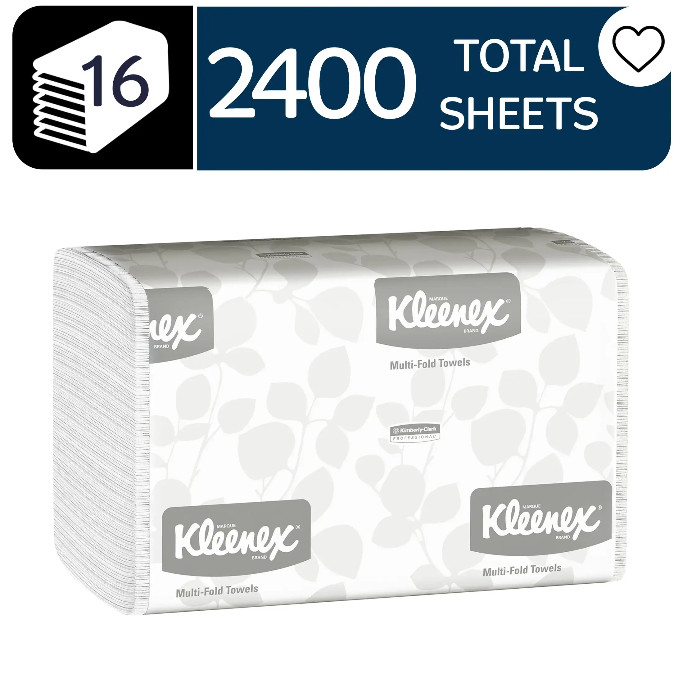 

Professional Folded Paper Towels, Soft & Highly Absorbent for Less Waste, 16 C-Fold Rolls