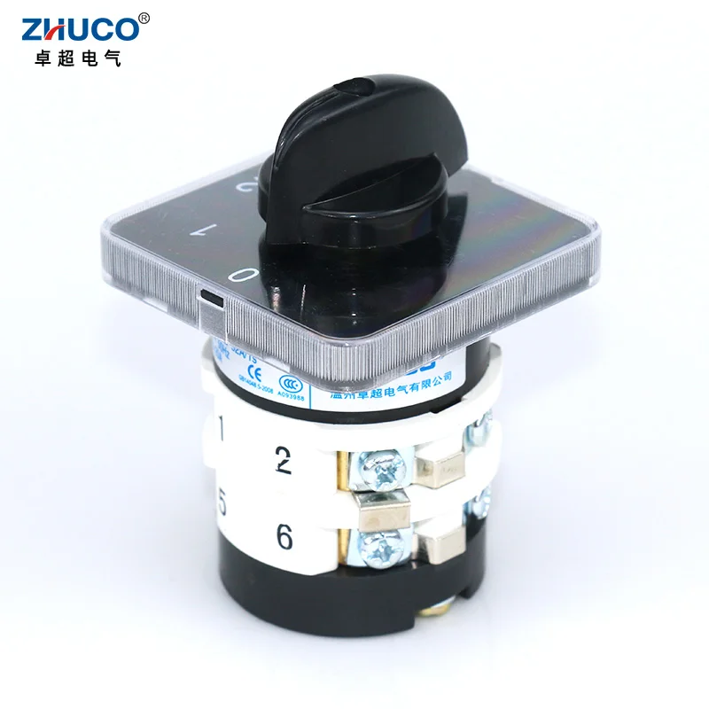 ZHUCO SZL9-20/0-3.2 20A 4 Position 2 Pole 8 Screws Welder/Ultrasonic Universal Rotary Changeover Cam Panel Mounting Switches