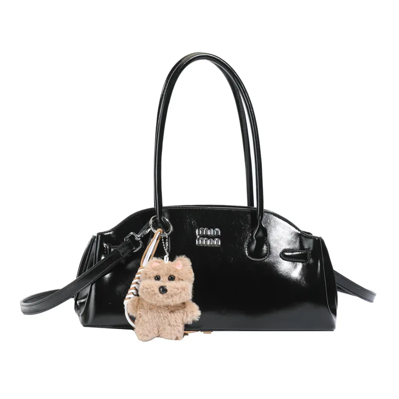 

2025 A/W Bold Color Block Shoulder Bag for Women, Genuine Leather Multi-way Crossbody Purse, Vintage Chic Large Capacity Tote