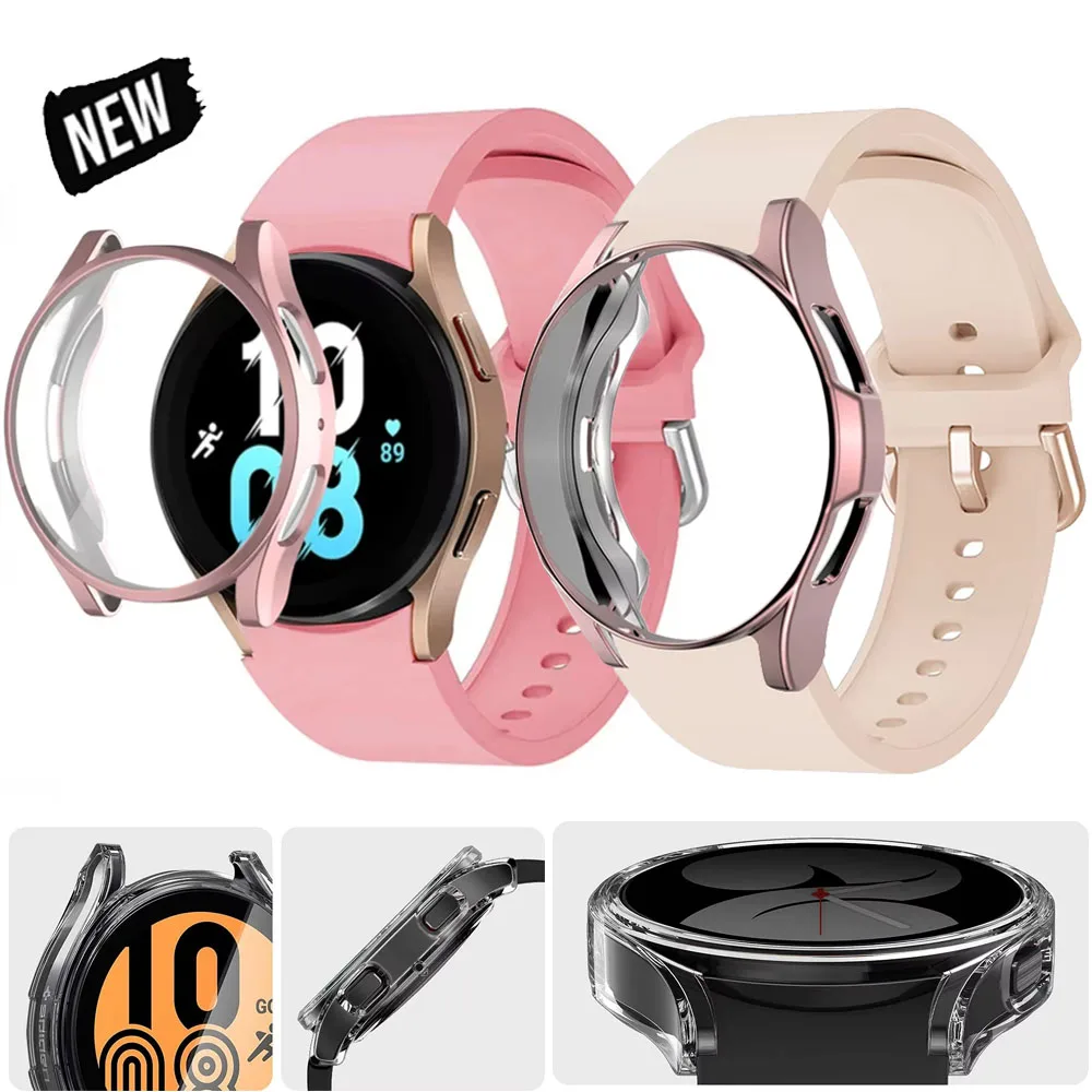 

Case+Strap Kit for Samsung Galaxy Watch 7 6 40/44mm Sports Bracelet Belt Watchband Protective Shell for Watch 5 4 40mm 44mm Band
