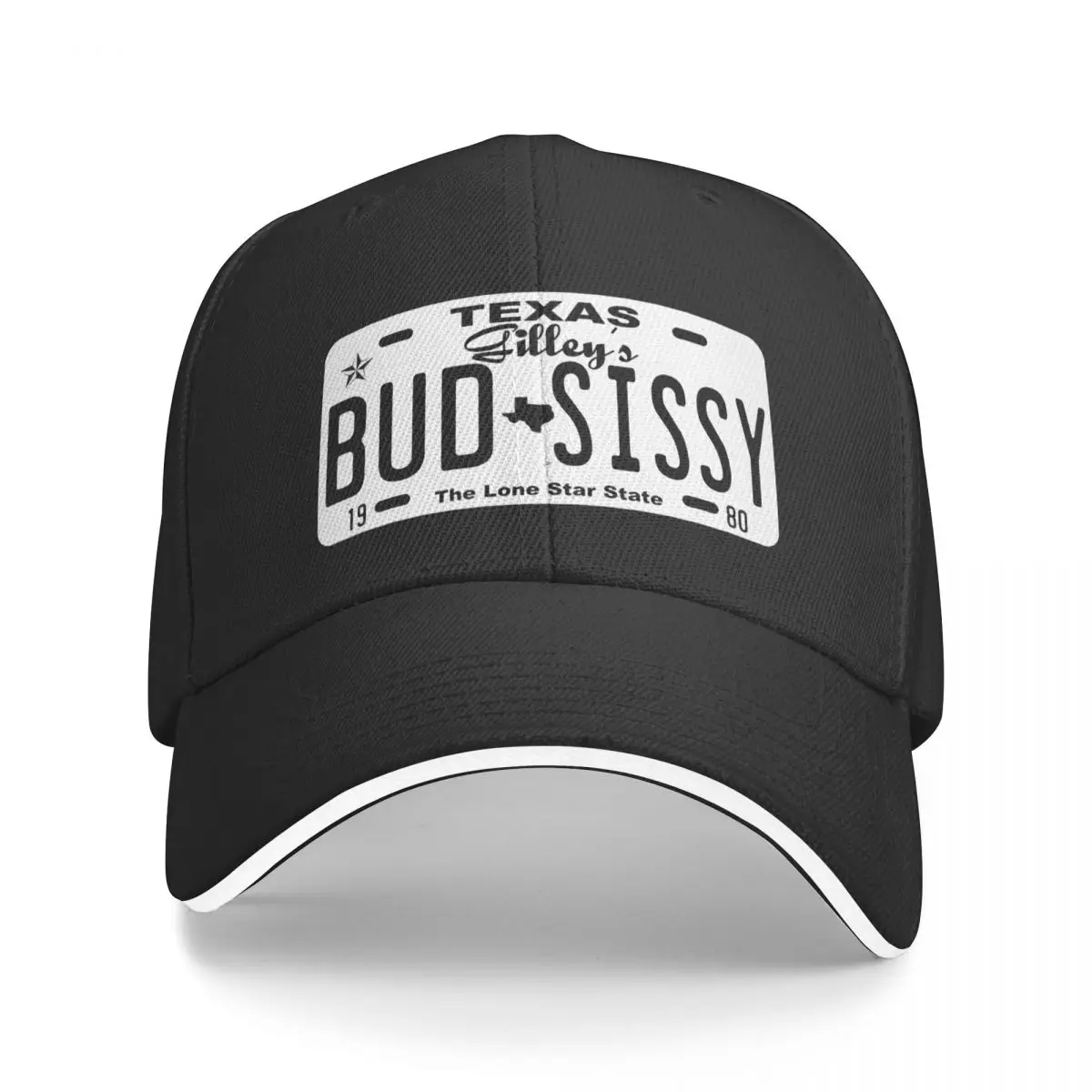 Funny Gilley's Bud N Sissy Texas Cowboy Urban License Plate Gift Baseball Cap Golf Wear funny hat Men's Hats Women's