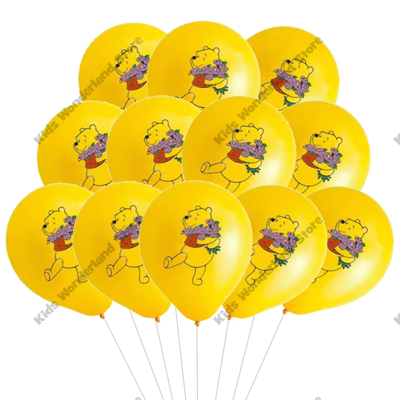 10/20pcs 12Inch Disney Winnie the Pooh Latex Balloon Party Supplies Bear Party Balloons for Baby Shower Birthday Party Decor