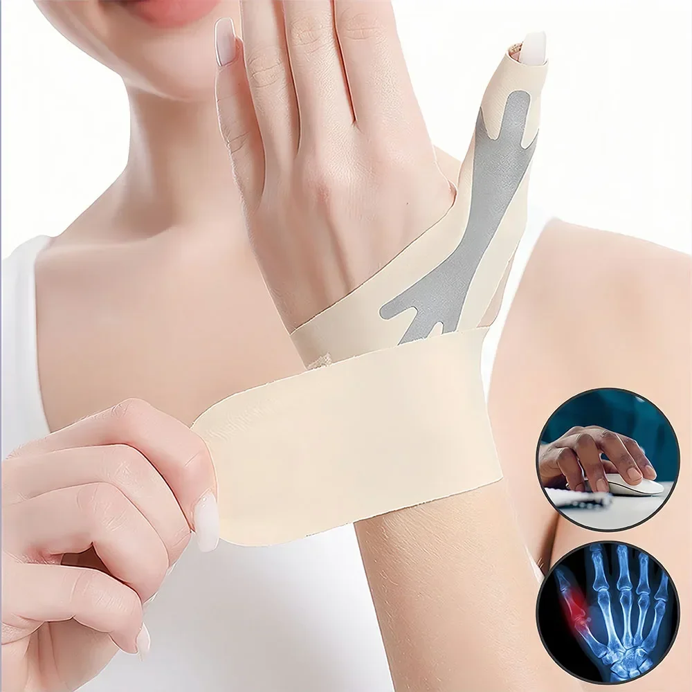 1PCS Thumb Splint Right Hand, Soft Adjustable Wrist Thumb Support Brace,Trigger Finger Splint for Men Women Tendonitis Relief