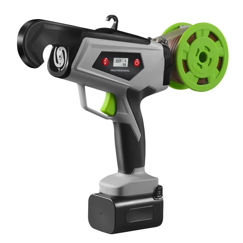 18V Cordless Branch Tying Machine for Vineyard, High Efficiency Tomato Cucumber Tying Tool with Rechargeable Battery